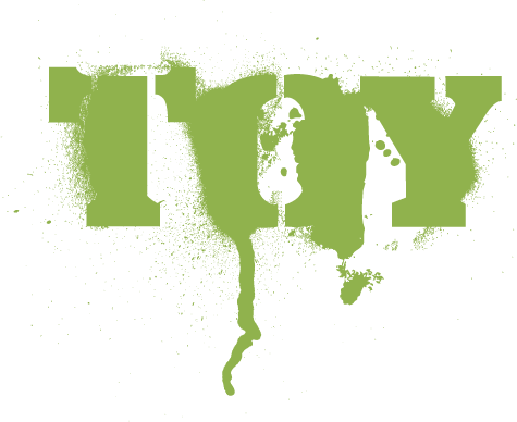 The word "toy" in green with a lot of underspray.